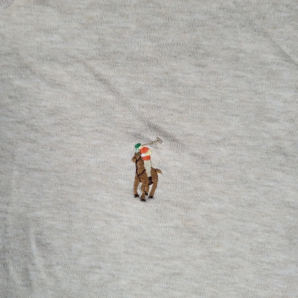 Polo Ralph Lauren Polo Shirt Mens XL Beige Custom Slim Fit Short Sleeve Heather